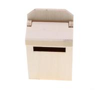 Boîte aux lettres miniature en bois pour les amateurs de maison de poupée - Créez votre imagination (couleur naturelle)
