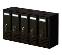 Boîte aux lettres modèle cube 5 places aluminium 520x175x300 trimec copropriété