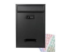 Boîte aux lettres murale avec serrure à combinaison, design en acier de grande capacité pour un rangement sécurisé du courrier en plein air