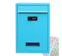Boîte aux lettres murale avec serrure à combinaison, design en acier de grande capacité pour un rangement sécurisé du courrier en plein air