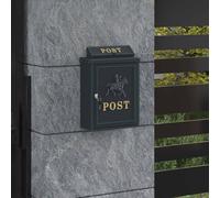 vidaXL Boîte aux lettres murale Bronze 29 x 13 x 41 cm Aluminium coulé