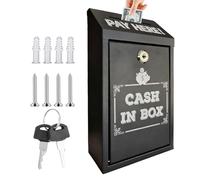 Boîte Aux Lettres Murale, Boîte À Suggestions Verrouillable, Boîtes De Collecte De Dons, Boîtes De Serrure À Clé Verrouillable Pour Maison Et Bureau Urne De Vote 14.5X7.5X26cm