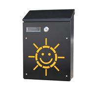 boîte aux Lettres Murale, Boîte aux Lettres décorative Murale avec Deux clés, boîte extérieure étanche à la Pluie, adaptée au Bureau de l'école Domicile(Black)