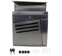 Boîte aux Lettres Murale, boîtes aux Lettres de Grande capacité résistantes à la Rouille for l'extérieur, boîte aux Lettres verrouillable Murale, boîte aux Lettres en métal résistante(D)