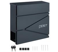 Boîte aux Lettres Murale, boîtes aux Lettres de Grande capacité résistantes à la Rouille for l'extérieur, boîte aux Lettres verrouillable Murale, boîte aux Lettres en métal résistante(C)