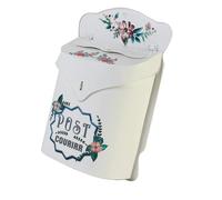 Boîte aux lettres murale de jardin en fer de type lourd résistant aux intempéries mécanisme sûr rétro pour terrasse, cour, décoration d'extérieur résistante aux intempéries