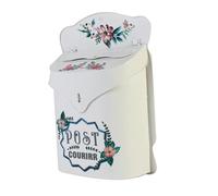 Boîte aux lettres murale de jardin en fer de type lourd résistant aux intempéries mécanisme sûr rétro pour terrasse, cour, décoration d'extérieur résistante aux intempéries