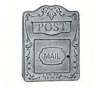 Boîte aux Lettres Murale décorative pour extérieur et intérieur, Style Antique, Charme nostalgique, décoration Maison, Jardin décoratif, décor Vintage de Cottage Anglais,Gris