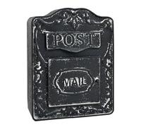Boîte aux Lettres Murale décorative pour extérieur et intérieur, Style Antique, Charme nostalgique, décoration Maison, Jardin décoratif, décor Vintage de Cottage Anglais,Noir