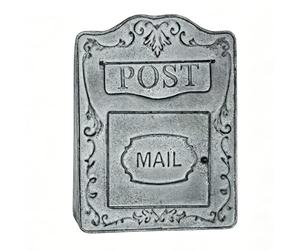 Boîte aux Lettres Murale décorative pour extérieur et intérieur, Style Antique, Charme nostalgique, décoration Maison, Jardin décoratif, décor Vintage de Cottage Anglais,Gris