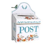 Boîte aux Lettres Murale décorative pour l'extérieur et l'intérieur, Style Ancien, Charme nostalgique, décoration Maison avec Motif Floral et Oiseau pour Porche, entrée, décoration de Jardin