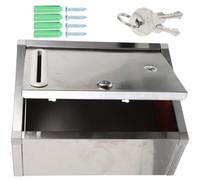 Boîte aux Lettres Murale Design Simple en Acier Inoxydable Argenté Couleur