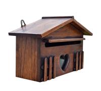 Boîte aux Lettres Murale en Bois Maison, Décorative, Rétro, Rainproof