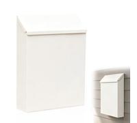 Boîte aux lettres murale en métal - 22 x 6,5 x 29 cm - Boîte aux lettres décorative avec clés - Petite boîte aux lettres avec serrure - Art en fer - Pour la maison, la décoration extérieure, le bureau