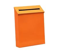 Boîte aux lettres murale en métal imperméable pour porte d'entrée extérieure Orange 22 x 6 x 29 cm