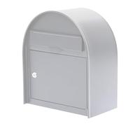 Boîte aux Lettres Murale extérieure avec Serrure à clé pour Une Utilisation résidentielle sécurisée. Boîte de dépôt en métal pour la Maison, Le Bureau ou l'école (Blanche).