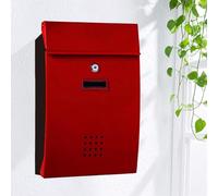 Boîte Aux Lettres Murale Grande Capacité avec Serrure, Boîte De Dépôt Verticale pour Un Courrier Sécurisé, Design avec Fenêtre De Visualisation, Idéale pour La Red