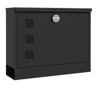 Boite aux lettres murale - HOMCOM - moderne métal - verrouillable 2 clés fournis - 36,5 x 11,5 x 29 cm - gris anthracite