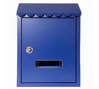BoîTe Aux Lettres Murale Home Envelope VerrouilléE, en Fer Galvanisé Antirouille avec FenêTre Visible pour Magazines et Documents(Blue)