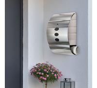 Boîte aux Lettres Journal Spécialiste Montage Mural Fenêtre Inox L 30 CM