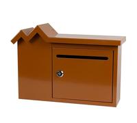 Boîte aux lettres murale pour l'extérieur de la maison, construction verrouillable en métal galvanisé pour protection contre les intempéries et le vol