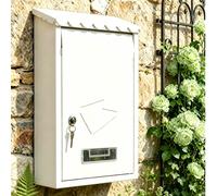 Boîte aux lettres murale, résistante à la pluie et verrouillable, idéale pour les cours et les villas. Disponible en plusieurs modèles, elle est dotée d'un système antivol, d'une fente à courrier prat