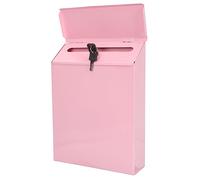 Boîte aux Lettres Murale verrouillable avec Pot de Collecte d'argent et Fente pour Bulletin de Vote, Accessoire pour la Maison en Fer Rouille Vert