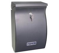 Boîte aux Lettres Murale verrouillable en métal, avec Couvercle Rabattable et Ouverture complète, avec Trou de visualisation Transparent (Noir).