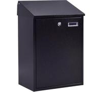 Boîte aux Lettres Murale verrouillable Se, Grande boîte aux Lettres en Acier galvanisé résistant aux intempéries avec Couvercle et 2 clés pour Un Montage Facile et Un Stockage sécurisé du co