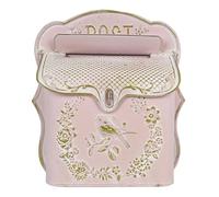 Boîte aux lettres murale vintage, convient pour une utilisation en extérieur, décoration de jardin, 30,5 x 27,9 x 10,2 cm (rose)