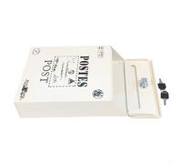 Boîte aux lettres murale vintage pour extérieur, boîte aux lettres rétro en fer avec design verrouillable, grande capacité 29 x 22 x 6,5 cm, rangement du courrier en métal résistant aux intempéries