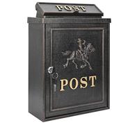 vidaXL Boîte aux lettres murale Bronze 29 x 13 x 41 cm Aluminium coulé