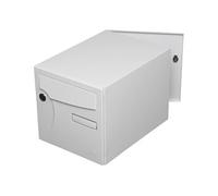 Boîte aux lettres Renz Boîte aux lettres normalisée 2 portes extérieur acier blanc brillant