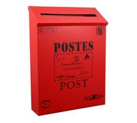 Boîte aux Lettres Photo en Fer Rouge au Design Simple