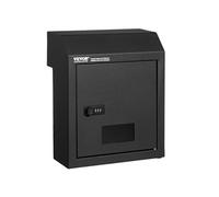 VEVOR Boîte aux lettres encastrable porte 305x155x360 mm verrou à code noir