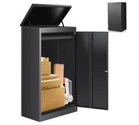 Boîte aux lettres pour l'extérieur, extra grandes boîtes à colis avec rangement sûr, boîtes à colis étanches pour l'extérieur (66 cm x 51 cm x 117 cm)