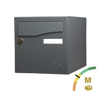 Boite aux lettres Préface 1 porte Gris anthracite RAL 7016M - RENZ - 231114