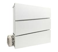 Boîte aux Lettres Relaxdays Porte-journaux 37,5×35,5×10,5 cm, Blanche