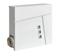 Boîte aux Lettres Relaxdays, Porte-journaux, 37,5×37×10,5 cm, Blanche