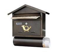 Boîte aux lettres rétro à fixation murale verrouillable en acier galvanisé antirouille grande capacité pour une collecte sécurisée des lettres