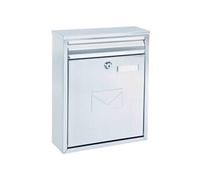 Rottner Boîte aux lettres Como, serrure à cylindre avec 2 clés, en acier, 250 x 320 x 85 mm, matériel de montage inclus, plaque nominative