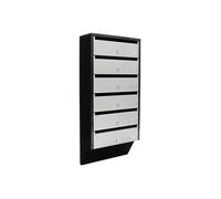 Rottner ROTTNER Boîte aux lettres Depot 6, verrouillable, argent/noir, noir poudré Quantité:1