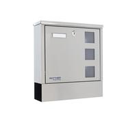 Boîte aux lettres - ROTTNER LAGO - Acier inoxydable - Murale - Porte-journaux intégré