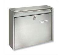 Burg Wächter 20200 BORKUM 3877 NI Boîte aux lettres acier inoxydable argent avec serrure à clé