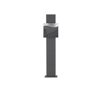 ECD Germany Boîte aux Lettres sur Pied, Anthracite/Argent, 37x10,5x36,5 cm, Acier Anthracite