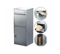 AGT Boîte aux lettres sur pied – Acier anthracite – 158,9 L – Dispositif anti-retour
