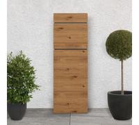 Boîte aux Lettres sur Pied boîte Postale Acier Aspect Bois Brun 39,5x14,1x115 cm