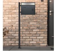 ECD Germany Boîte aux Lettres sur Pied, Anthracite-Argent, 36 x 11,5 x 31,5 cm, en Acier