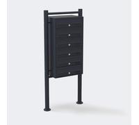 BOITE AUX LETTRES SUR PIEDS ANTHRACITE POUR 6 APPARTEMENTS