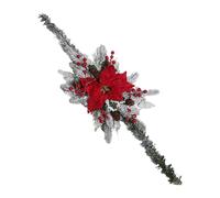 Boîte aux lettres Swag Noël, décorations de Noël en plein air éclairées avec, décoration de couronne, extérieur pour les vacances